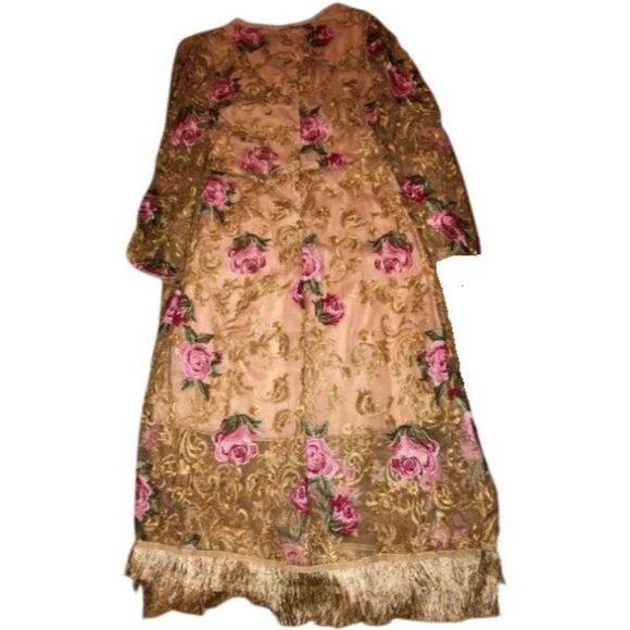 Wow Luxury Runway Glamorous Roses Lace Party Prom Cocktail Evening Wedding Dress - Picture 10 of 12